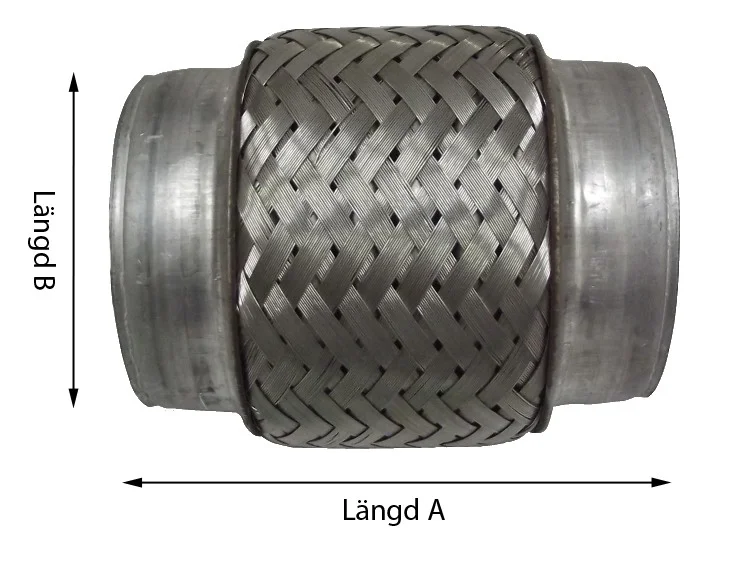Kampanj Flexrör med svetsanslutning 45 x 100mm