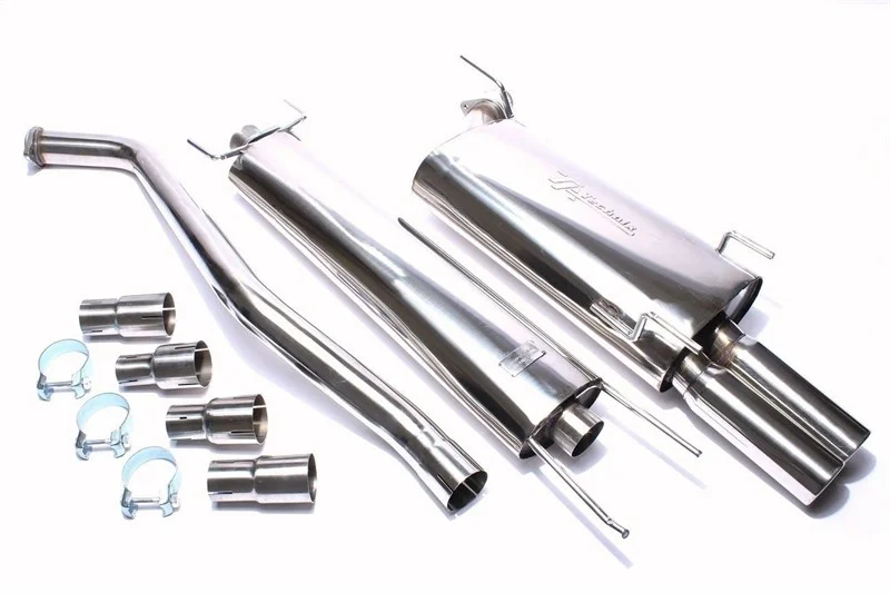 Sportavgassystem 2x76mm rundade slutrör - Opel Vectra B 1.6 8V/ 1.6 16V/ 1.8 16V/ 2.0 16 (1996-2001) Begränsat antal