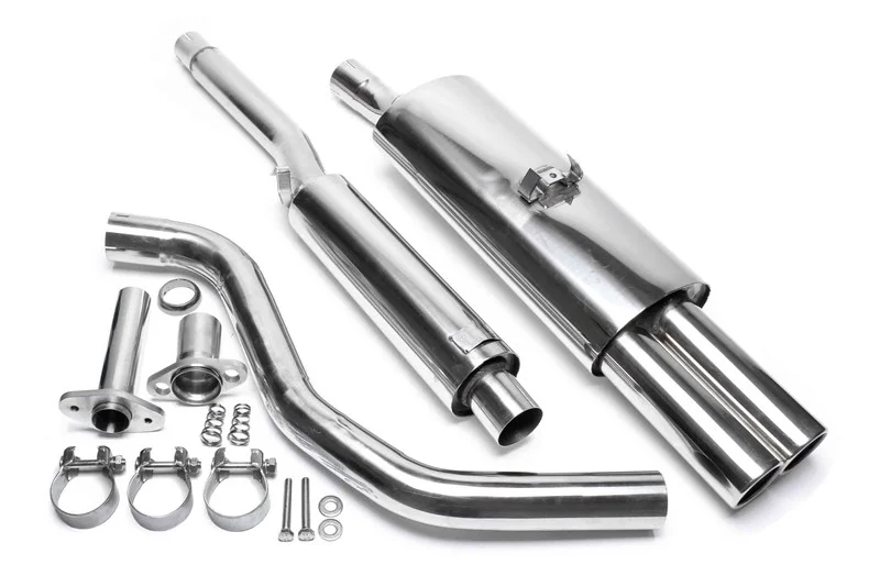 Populär Sportavgassystem 2x76mm rundade slutrör - VW Polo86C (1986-1994)