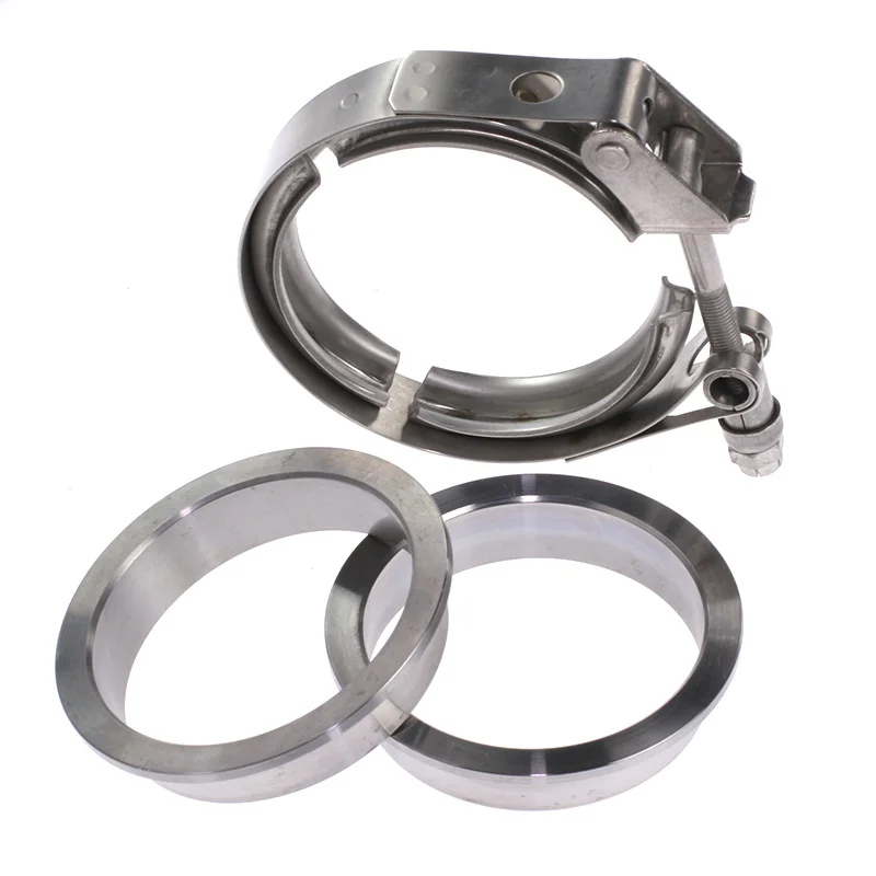 3" v-band set Svartstål Quick Release Populär