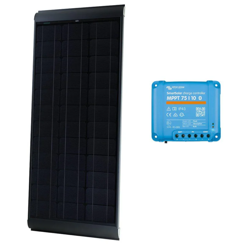 Blacksolar kit 115W m. Victron 75/10 & 6 m kabel Trygg betalning