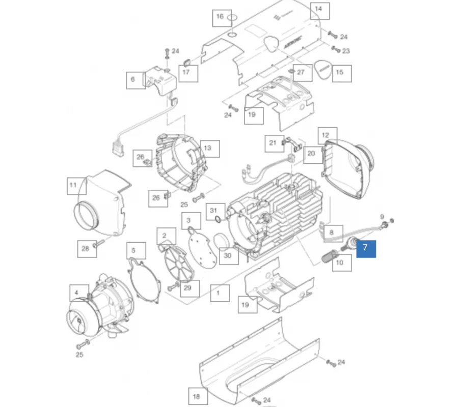 Expressleverans Servicesats Eberspächer Airtronic D5 12V Diesel
