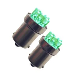 Diodlampor 24V 5W BA15s (Grön, 2-pack) Endast denna vecka