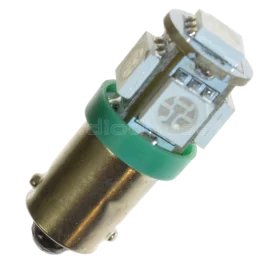 Rabatter Diodlampa 5 x SMD BA9s - Grön
