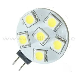 Fri frakt Diodlampa G4 varmvit - 6 Smd