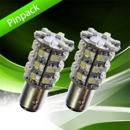 Premium BAY15d/P21/5W, 60 SMD, Gul/Röd, Pinpack