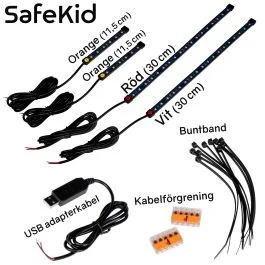 Bästa pris SafeKid Barnvagnsbelysning LED kit