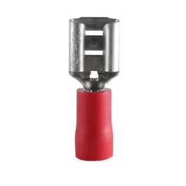 Isolerad flatstiftshylsa, Röd, 6.3x0.8mm Extra rabatt