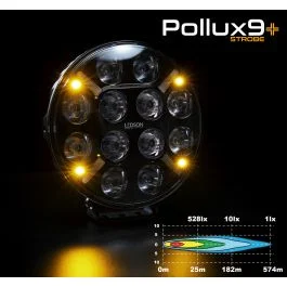 Pollux9+ Strobe LED Extraljus 120W (spot, blixtljus) Handla nu