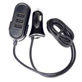 USB adapter ciggtändar-plugg (4 portar, 135cm förlängning) Outlet